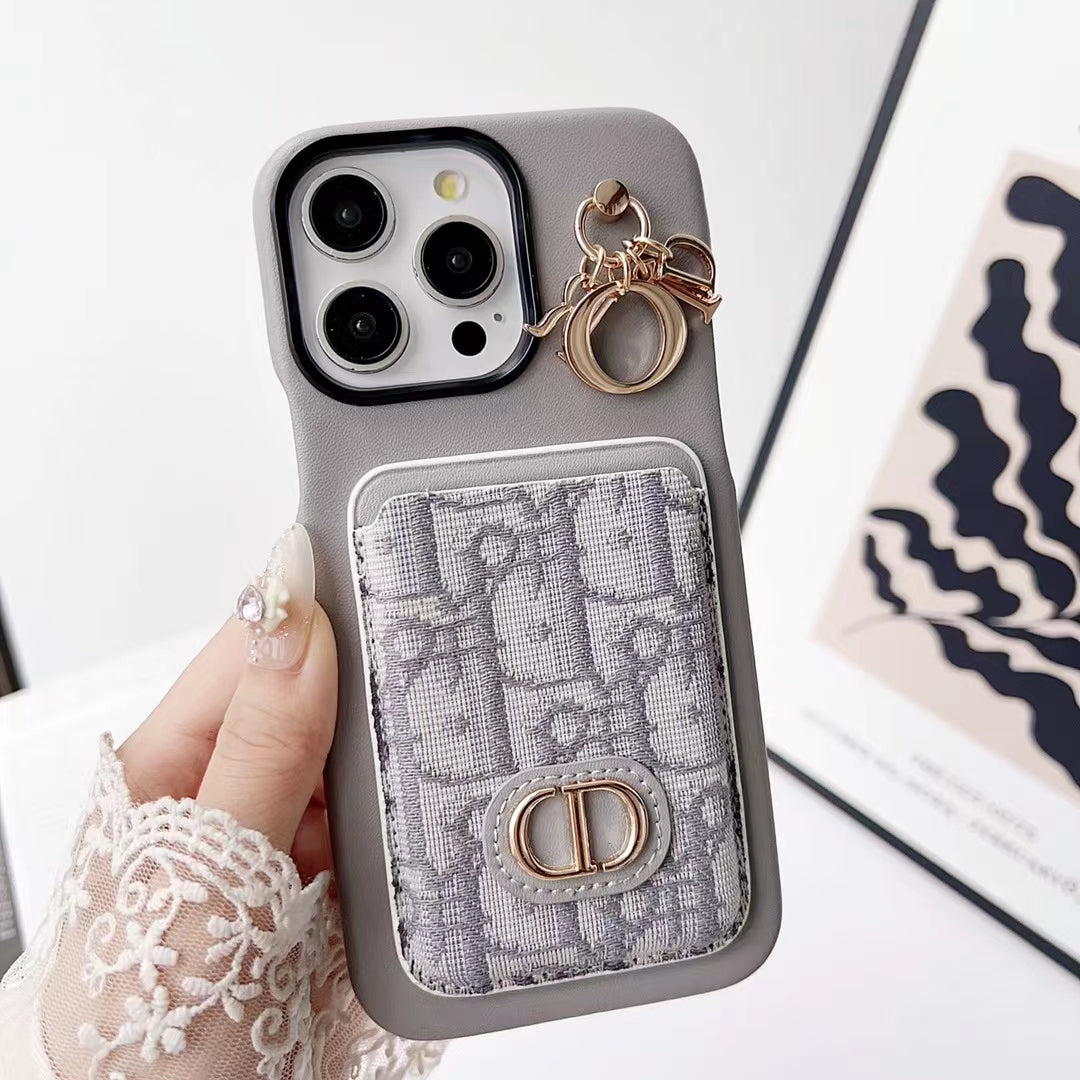 Christian Dior iPhone Case Card Slot for 12 13 14 15 16 17 18Pro Max Plus