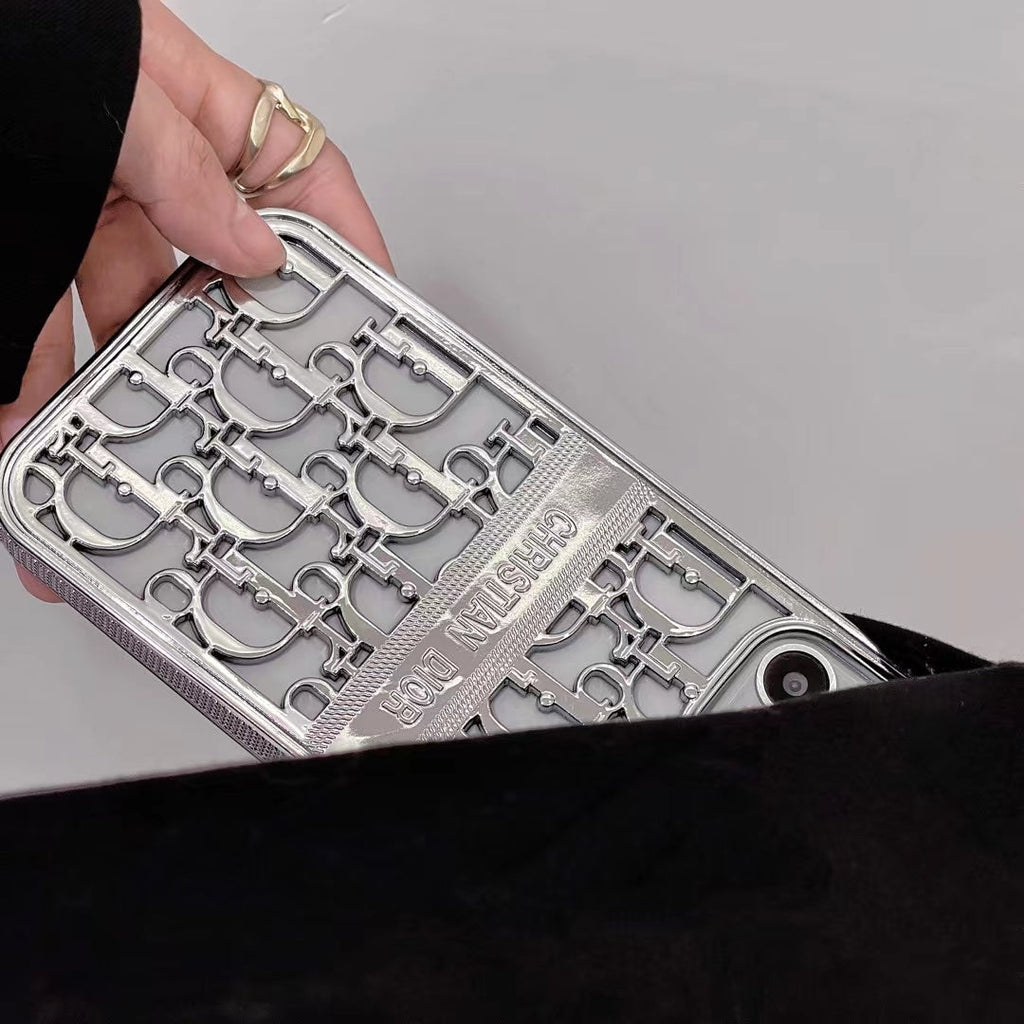 Dior Phone Case Hollow Style for iPhone 11 12 13 14 15 16 17 18Pro Max Plus