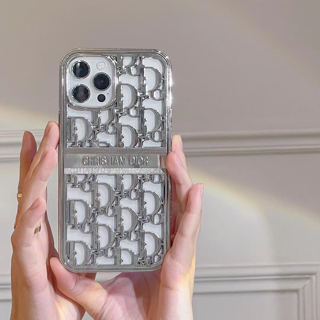 Dior Phone Case Hollow Style for iPhone 11 12 13 14 15 16 17 18Pro Max Plus
