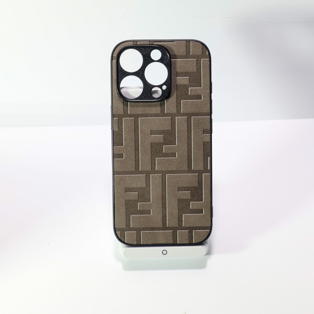 Fendi Leather iPhone Case for 1218 Pro Max Plus