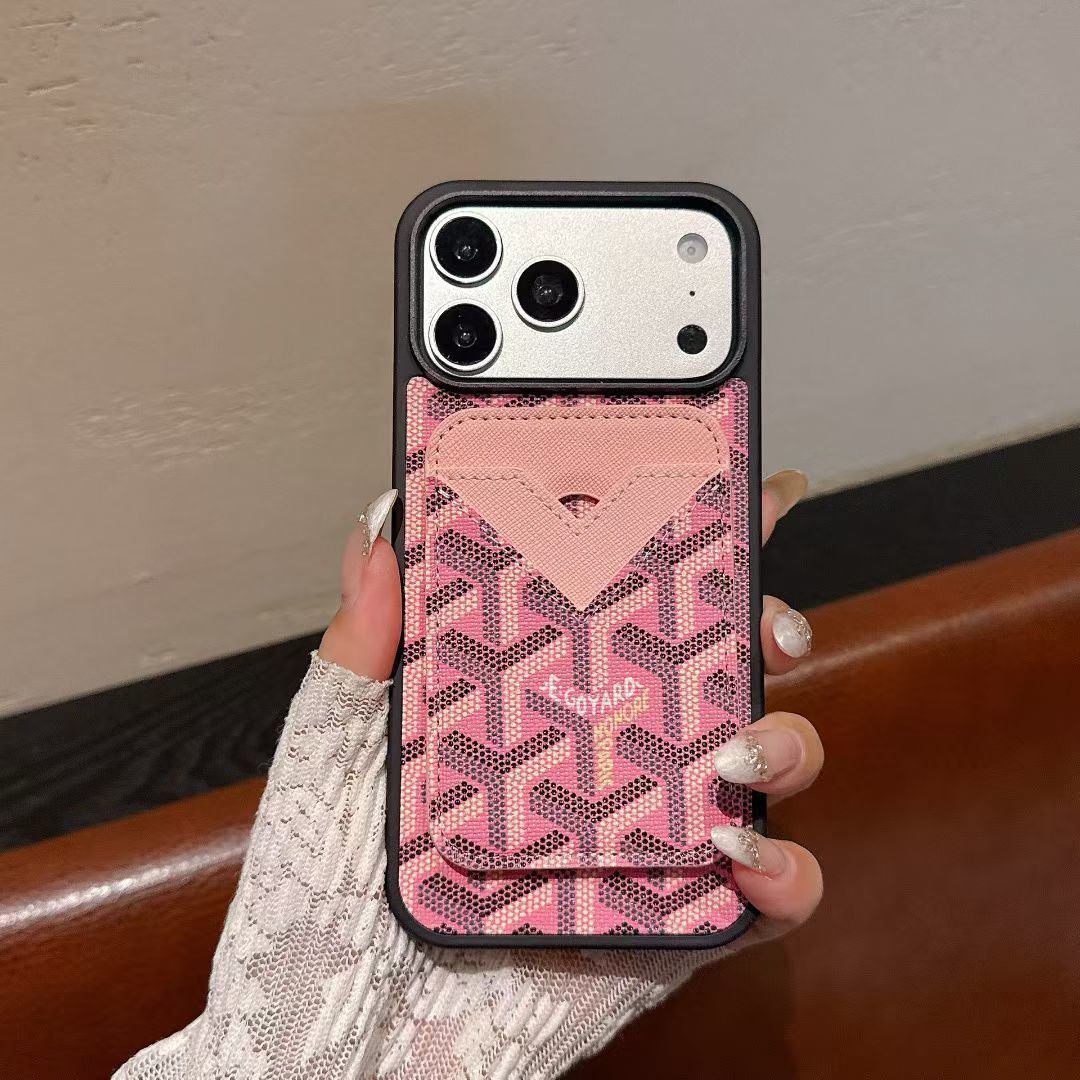 Goyard Magnet Card Holder Phone Case iPhone 1318 / Pro / Pro Max / Plus / Air