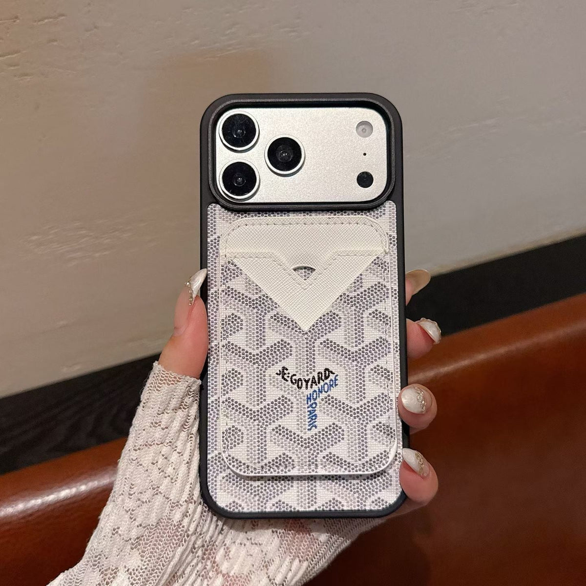 Goyard Magnet Card Holder Phone Case iPhone 1318 / Pro / Pro Max / Plus / Air