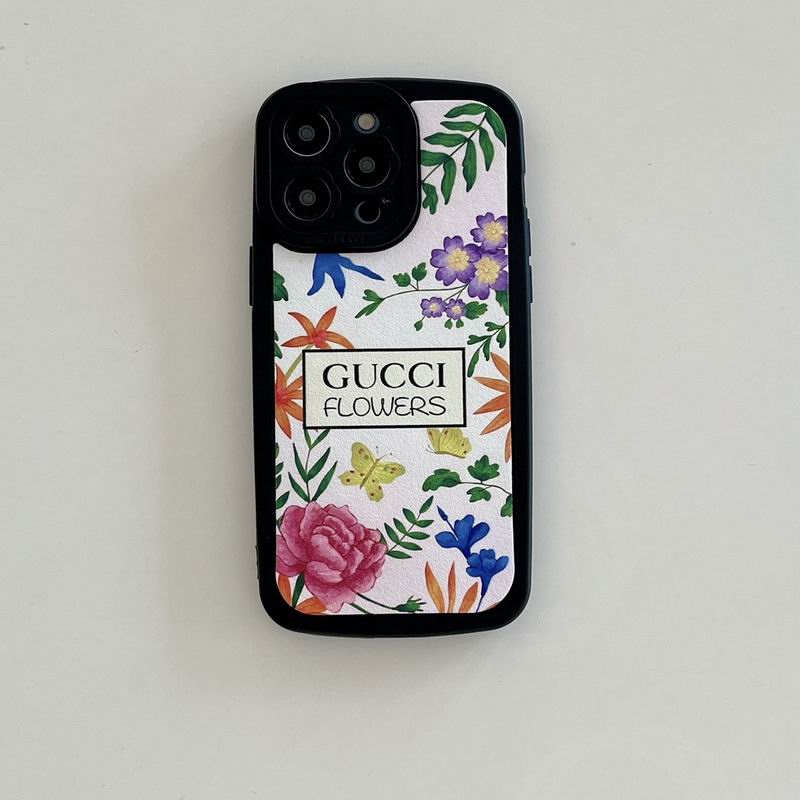 Gucci Flowers Phone Case for iPhone 11 12 13 14 15 16 17 18 Pro Max +