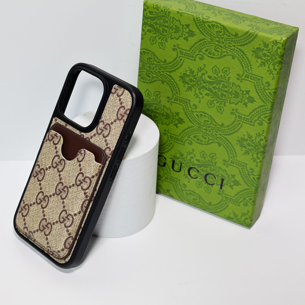 Card Holder Gucci Case for iPhone 1218 Pro Max Plus