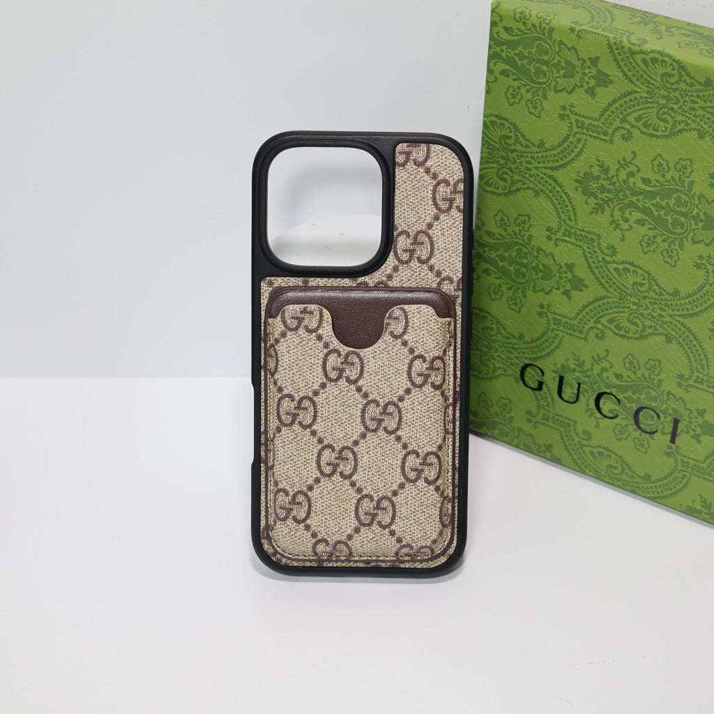 Card Holder Gucci Case for iPhone 1218 Pro Max Plus
