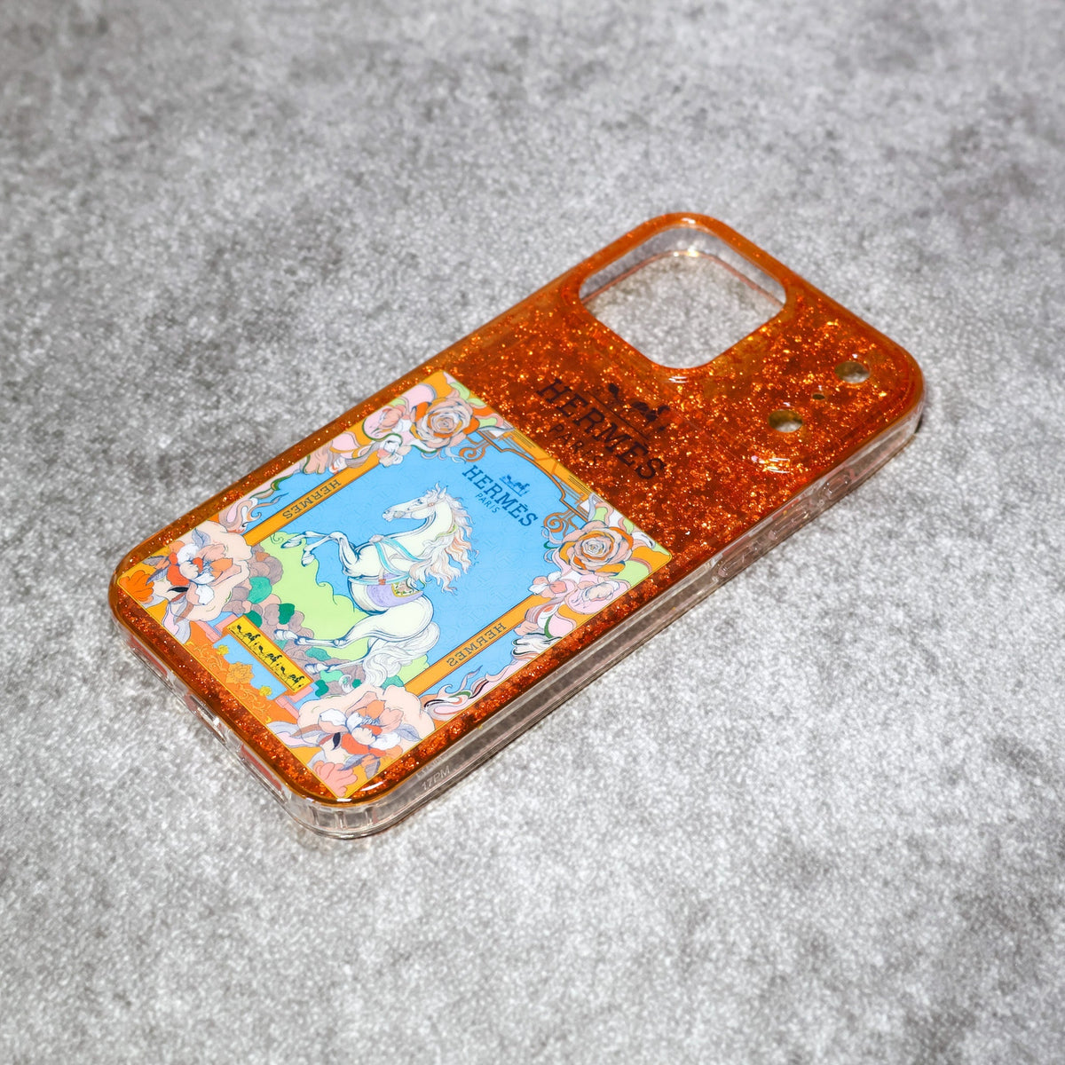 Hermes Case iPhone 1318 Pro/Pro Max Glittered and Clear