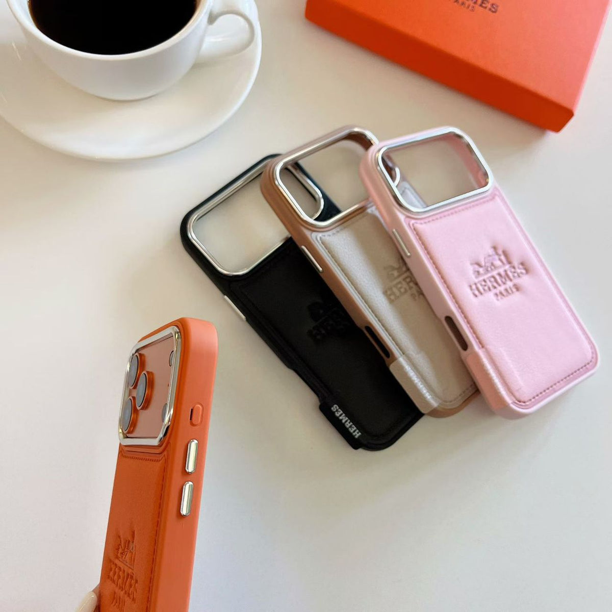 Hermes Leather Phone Case for 1318 / Pro / Pro Max