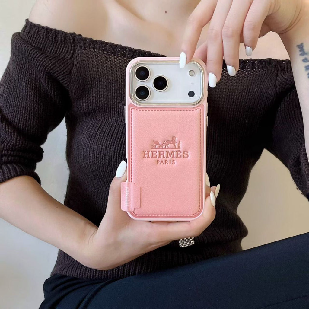 Hermes Leather Phone Case for 1318 / Pro / Pro Max