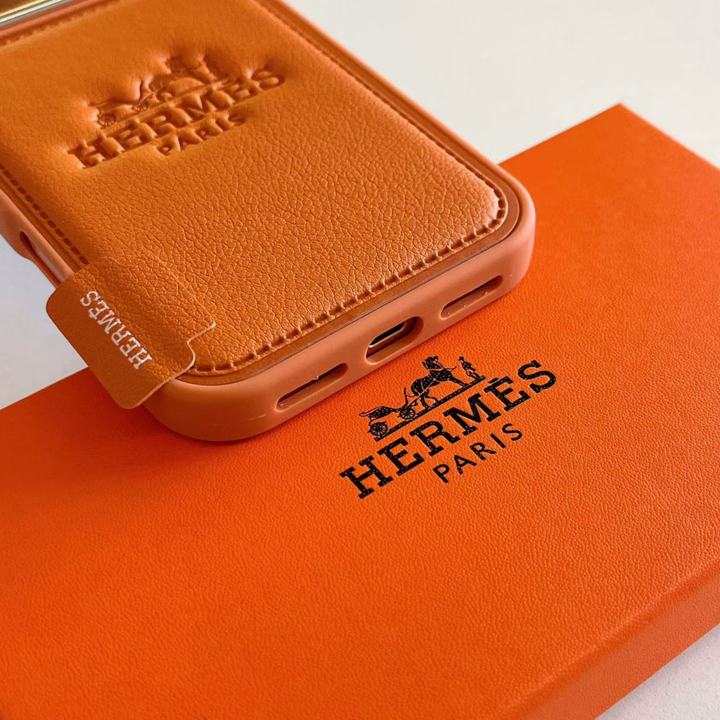 Hermes Leather Phone Case for 1318 / Pro / Pro Max