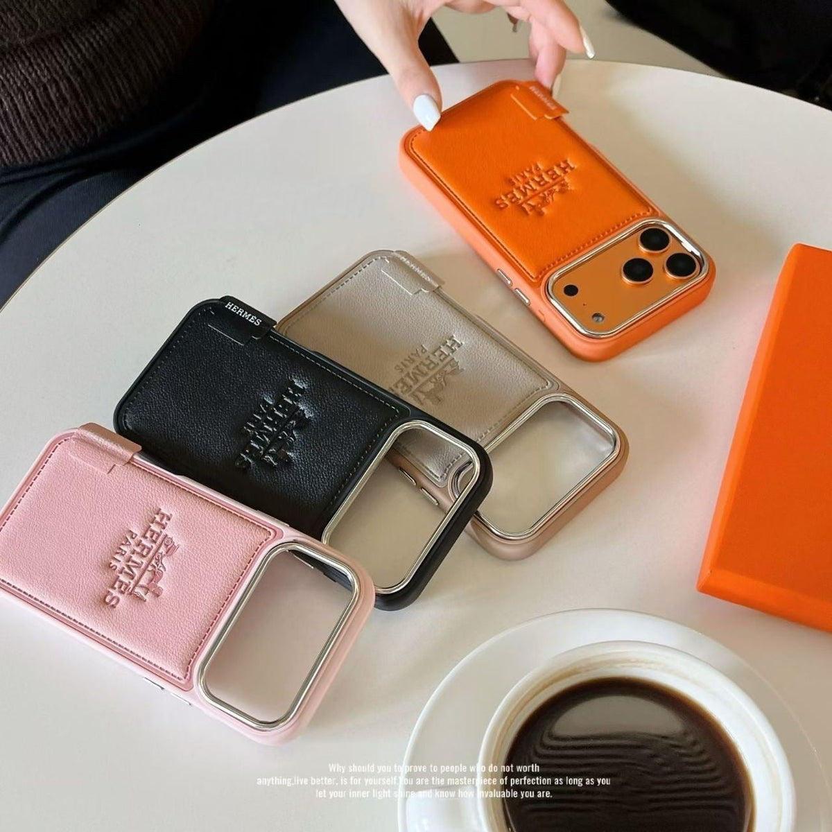 Hermes Leather Phone Case for 1318 / Pro / Pro Max