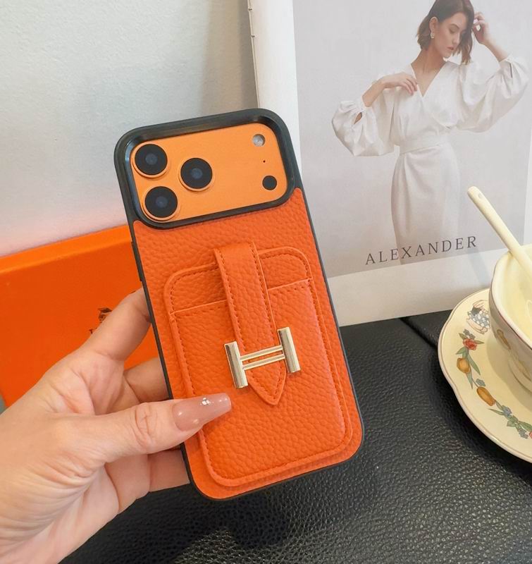 Hermes Leather iPhone Cover Card Slot For 1218 Series