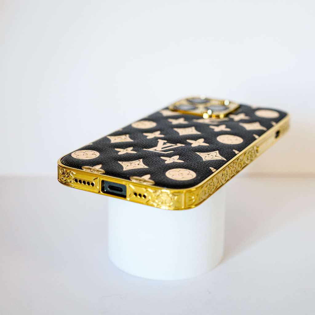 iPhone Glitter Case Leather Gold Letters 11 12 13 14 15 16 17 18 Pro Max