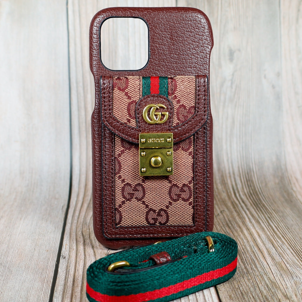 Gucci Design iPhone Case Crossbody Style 1118 Pro Max Plus