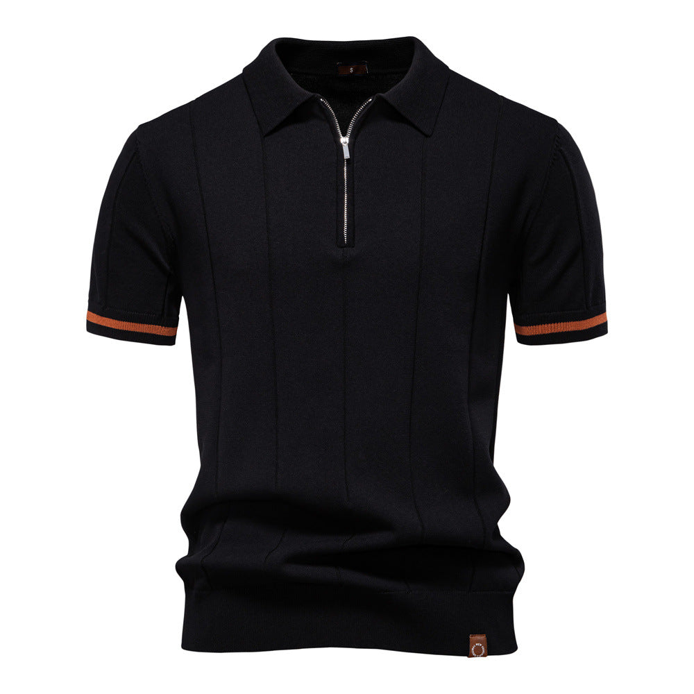 Striped Everyday Knit Polo Shirt