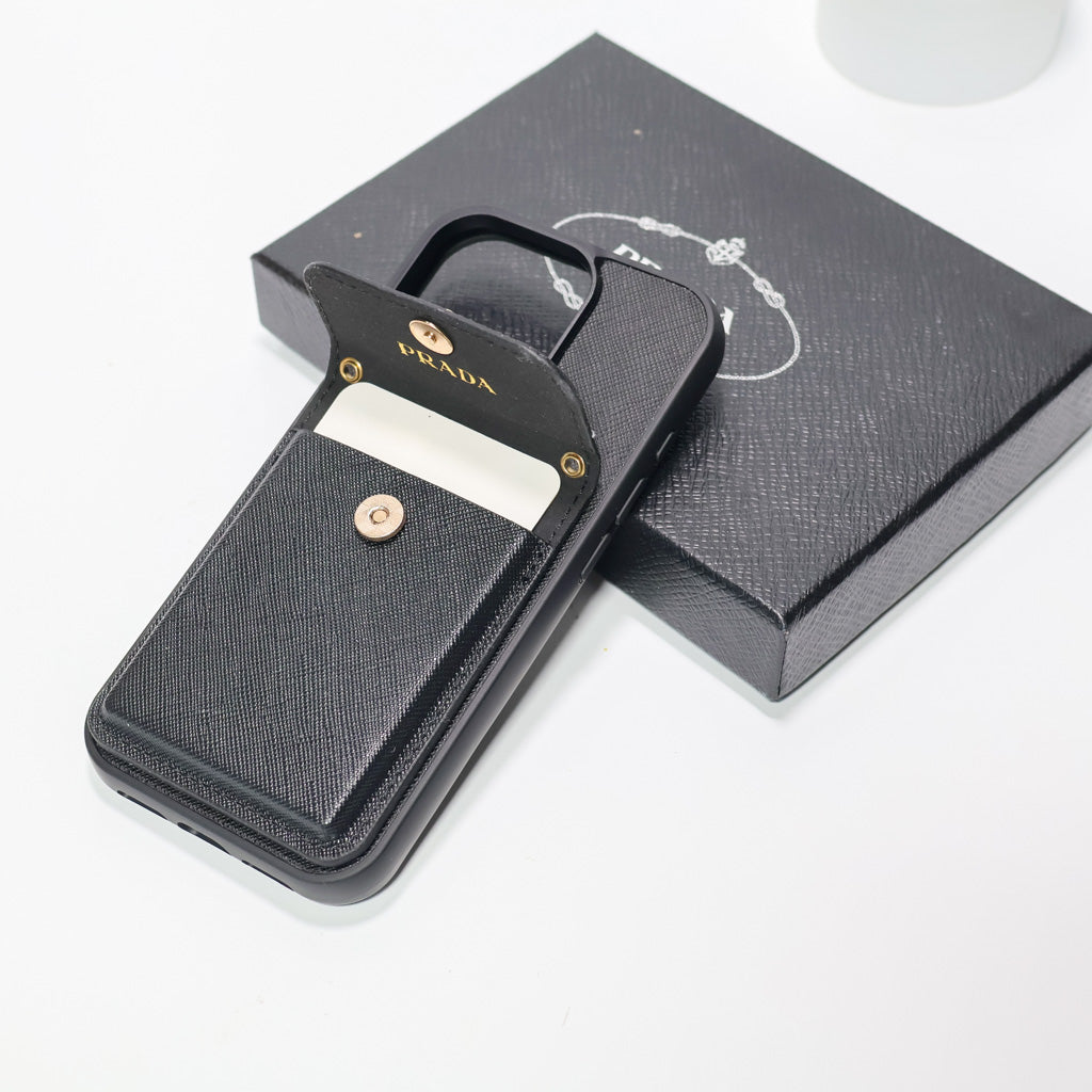 Prada Card Holder Phone Case for iphone 1218 pro Max Plus