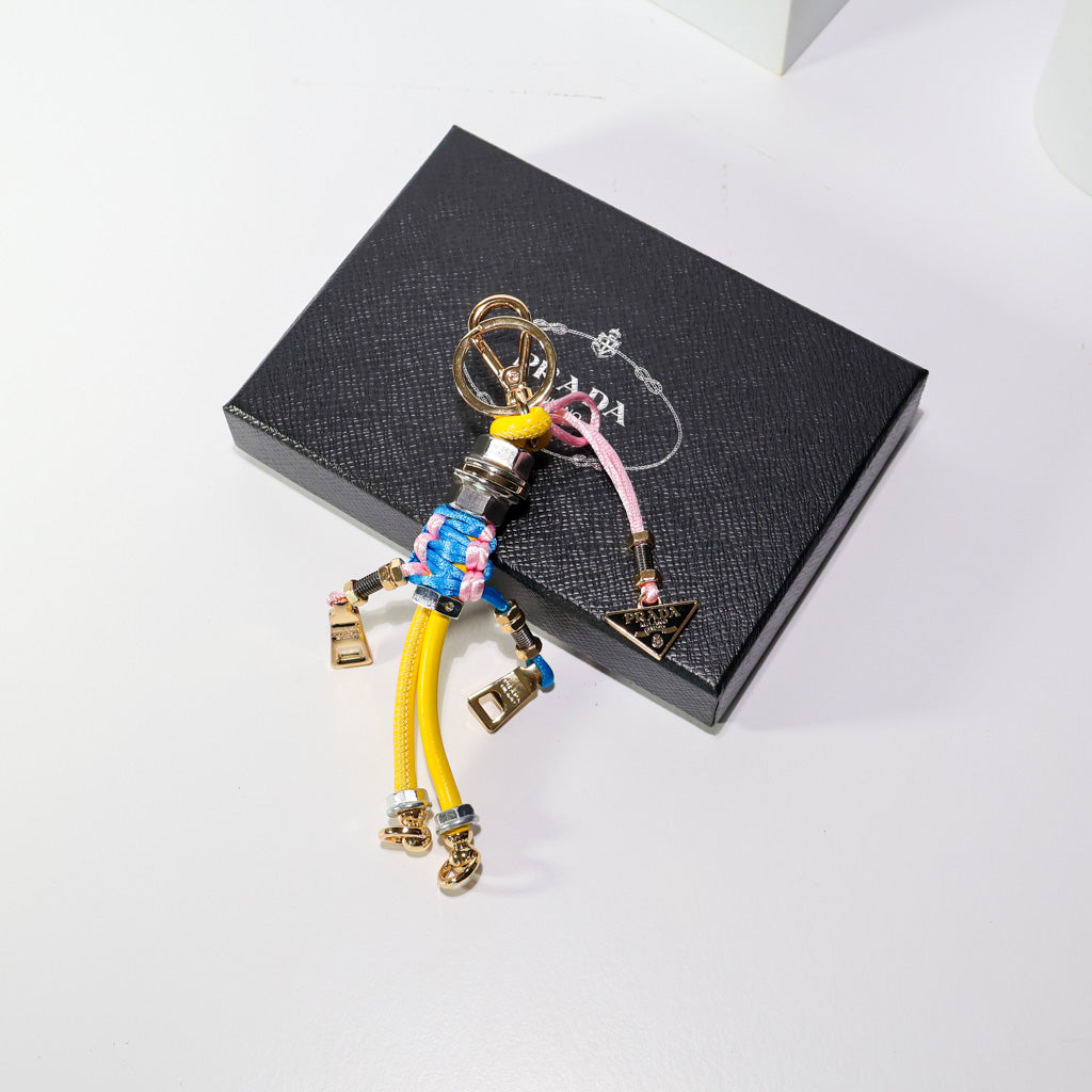 Prada Rope Keychain Colorful Bag Charm