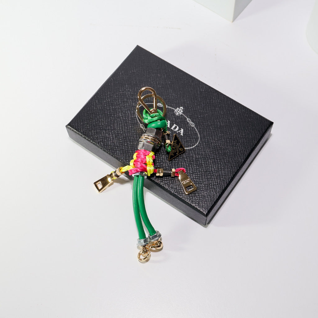 Prada Rope Keychain Colorful Bag Charm