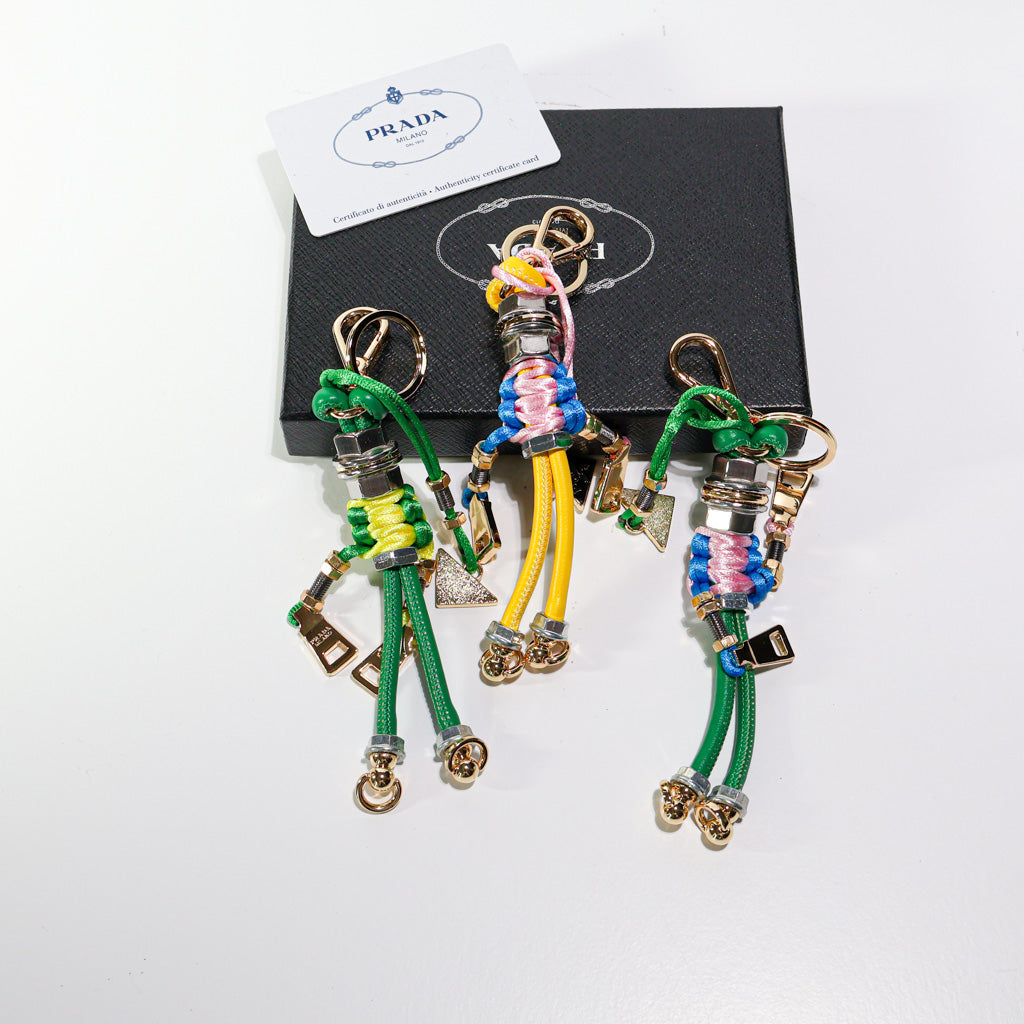 Prada Rope Keychain Colorful Bag Charm