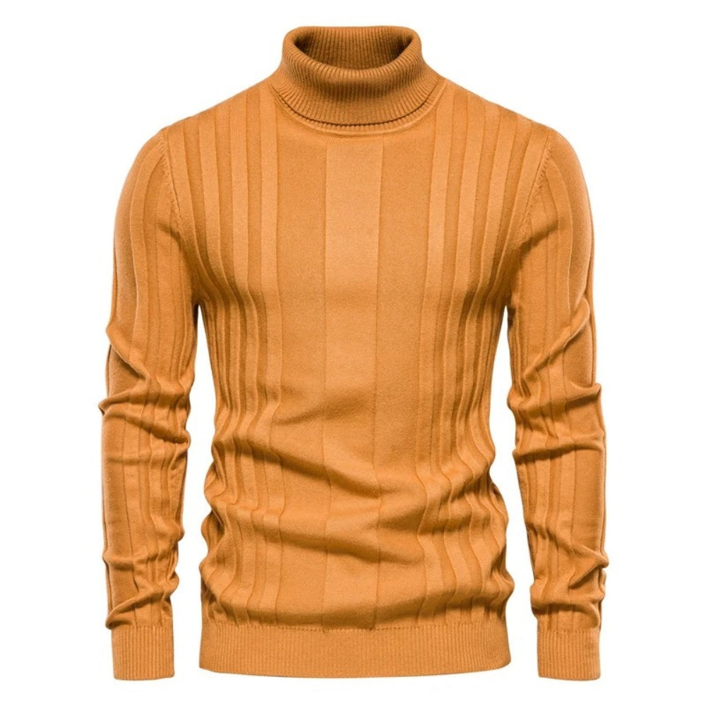 Men's Textured Cable Knit Zip Sweater