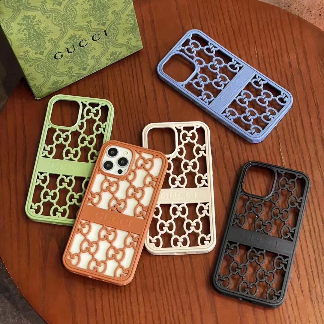 Gucci Case iPhone 18 17 16 15 14 13 12 11 Pro Max Case Hollow