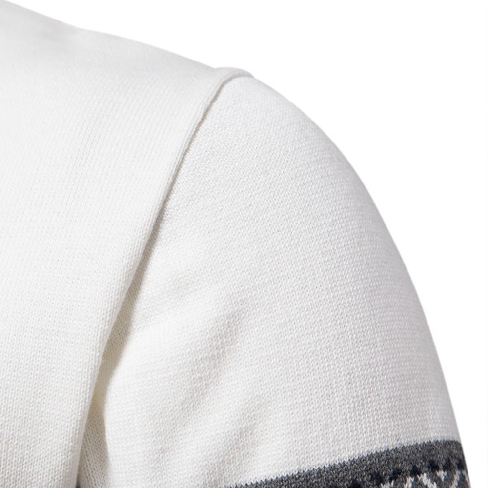 Men's Fair Isle Quarter-Zip Knit Sweater