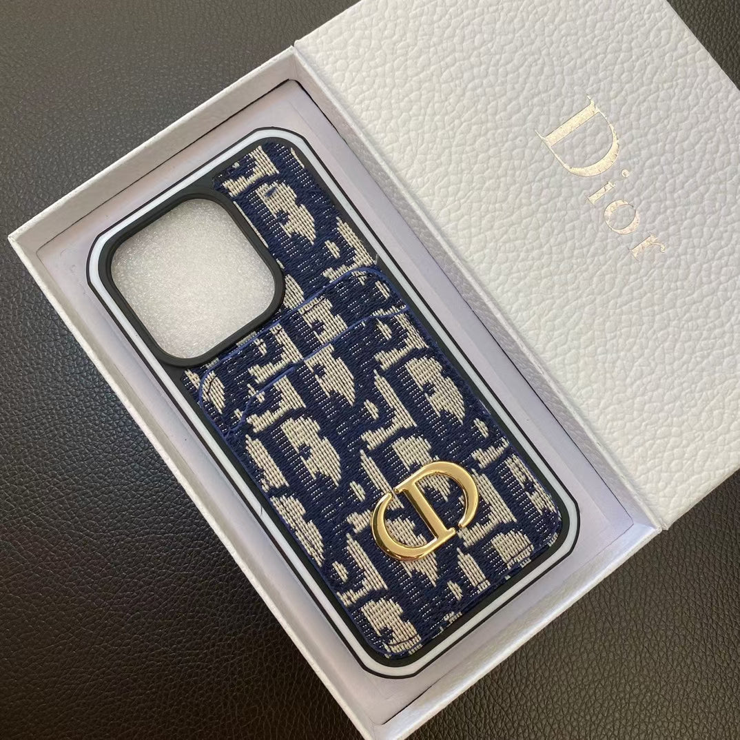 Dior iPhone Case Card Holder for 11 12 13 14 15 16 17 18Pro Max Plus