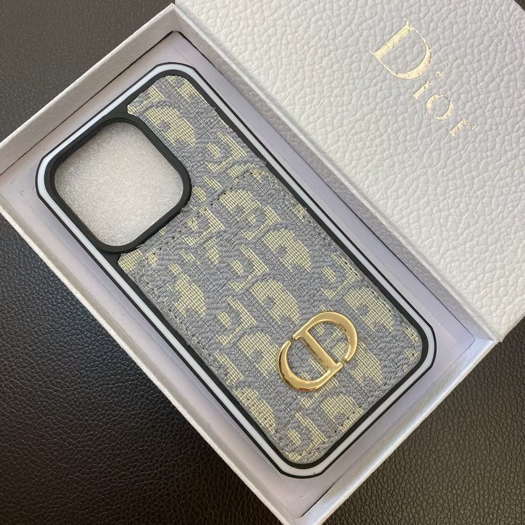 Dior iPhone Case Card Holder for 11 12 13 14 15 16 17 18Pro Max Plus