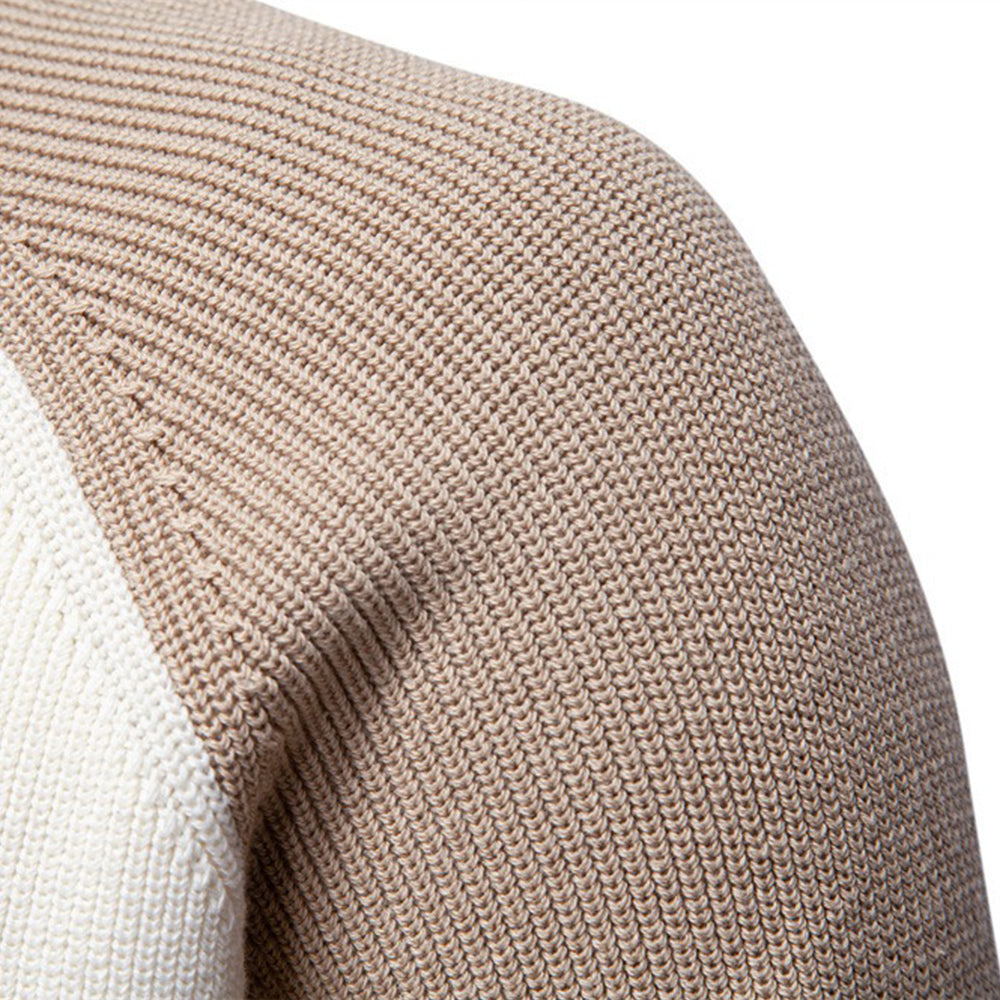 Men's Quarter-Zip Mock Neck Knit Sweater