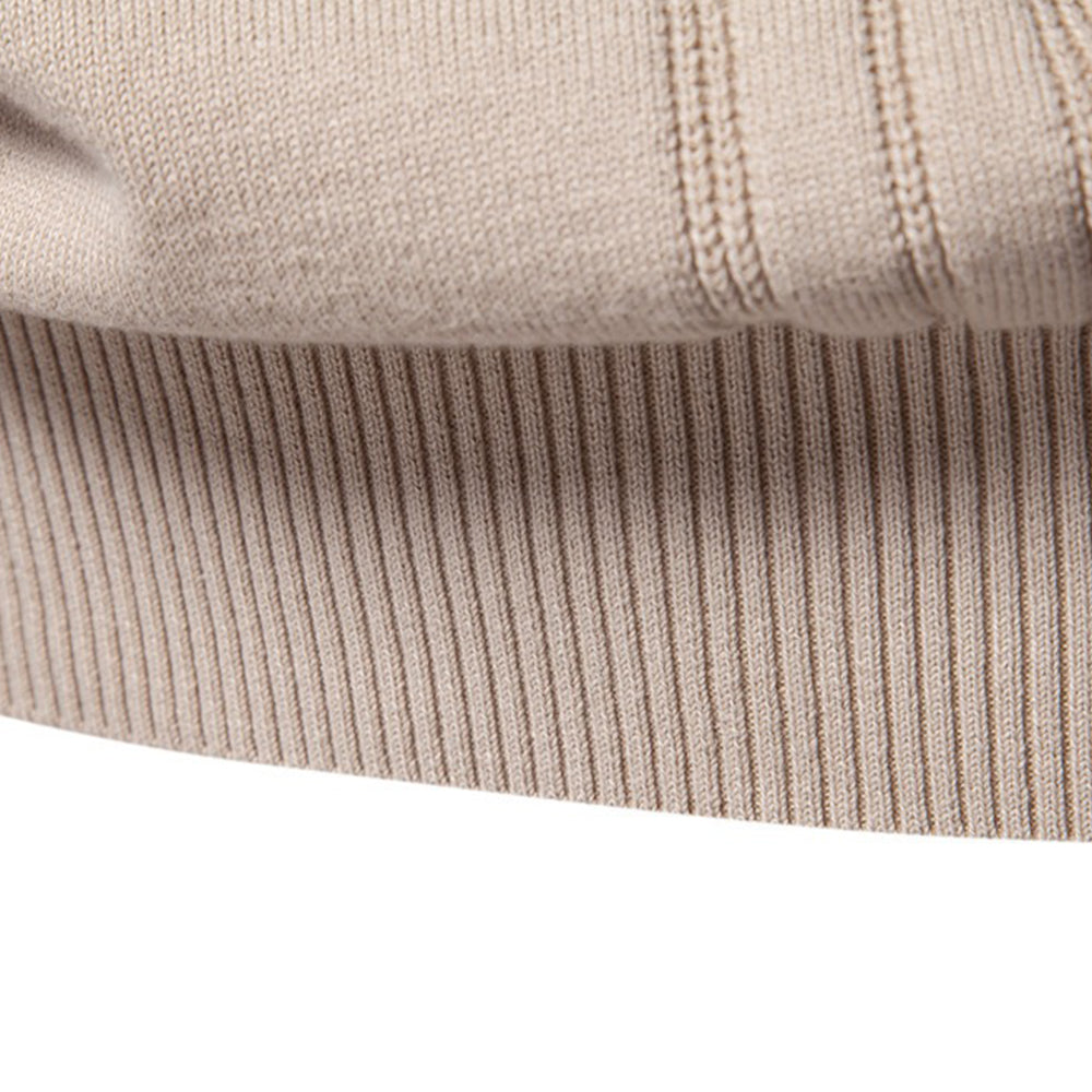 Men's Textured Crew Neck Knit Sweater