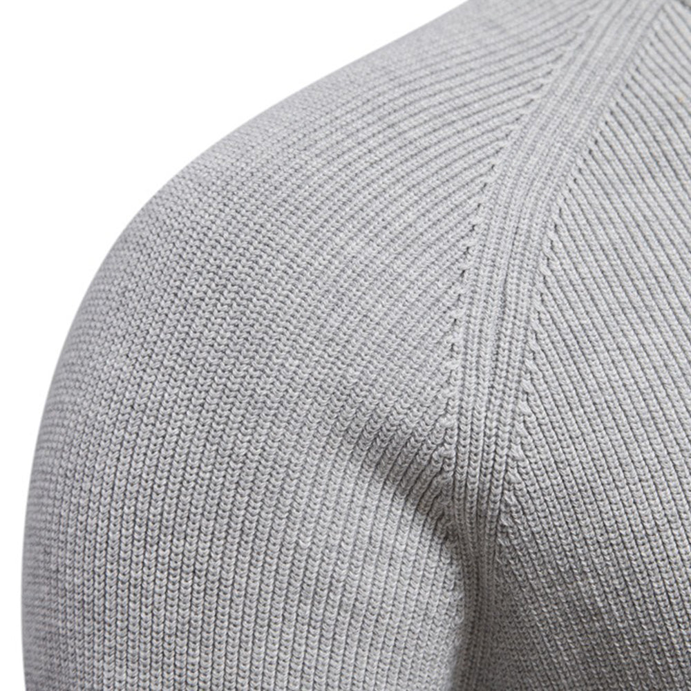 Men's Quarter-Zip Mock Neck Knit Sweater