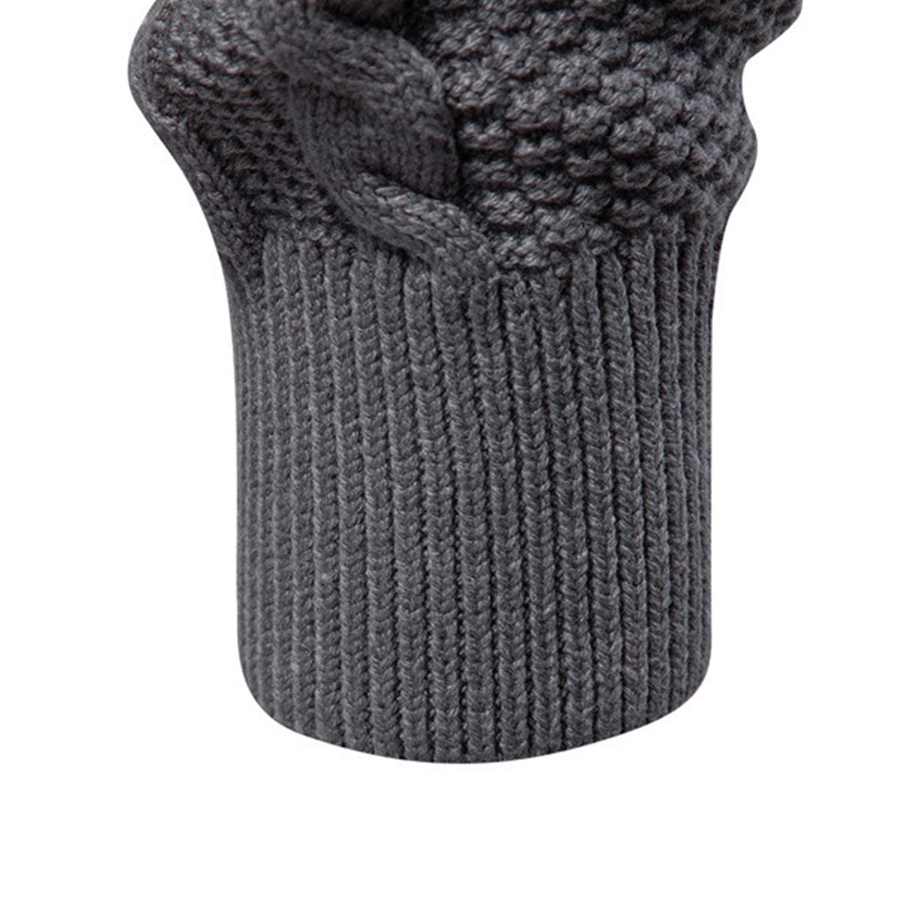 Men's Zip-Neck Cable-Knit Sweater