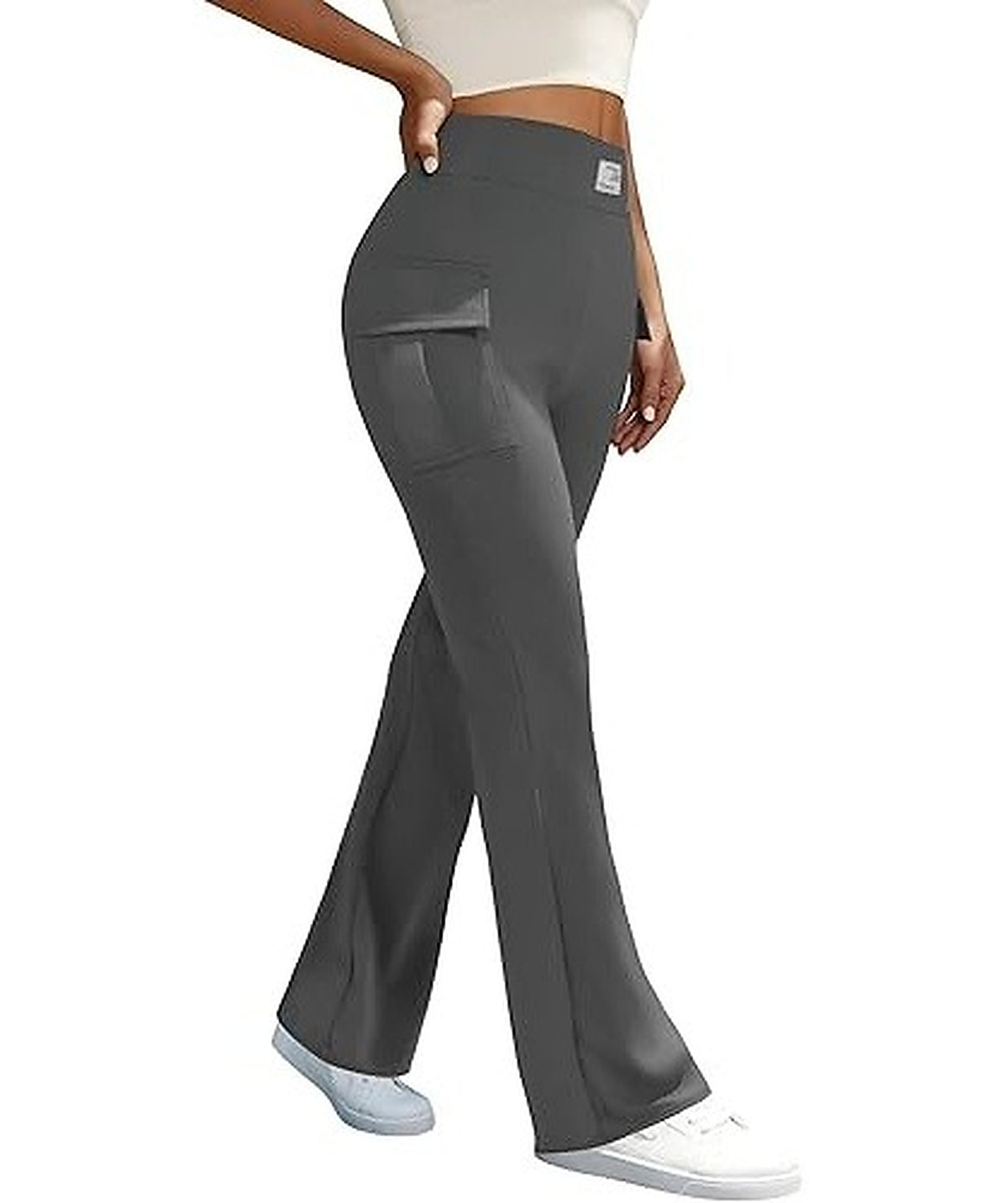 Women’s High-Waisted Bootcut Yoga Pants with Pockets
