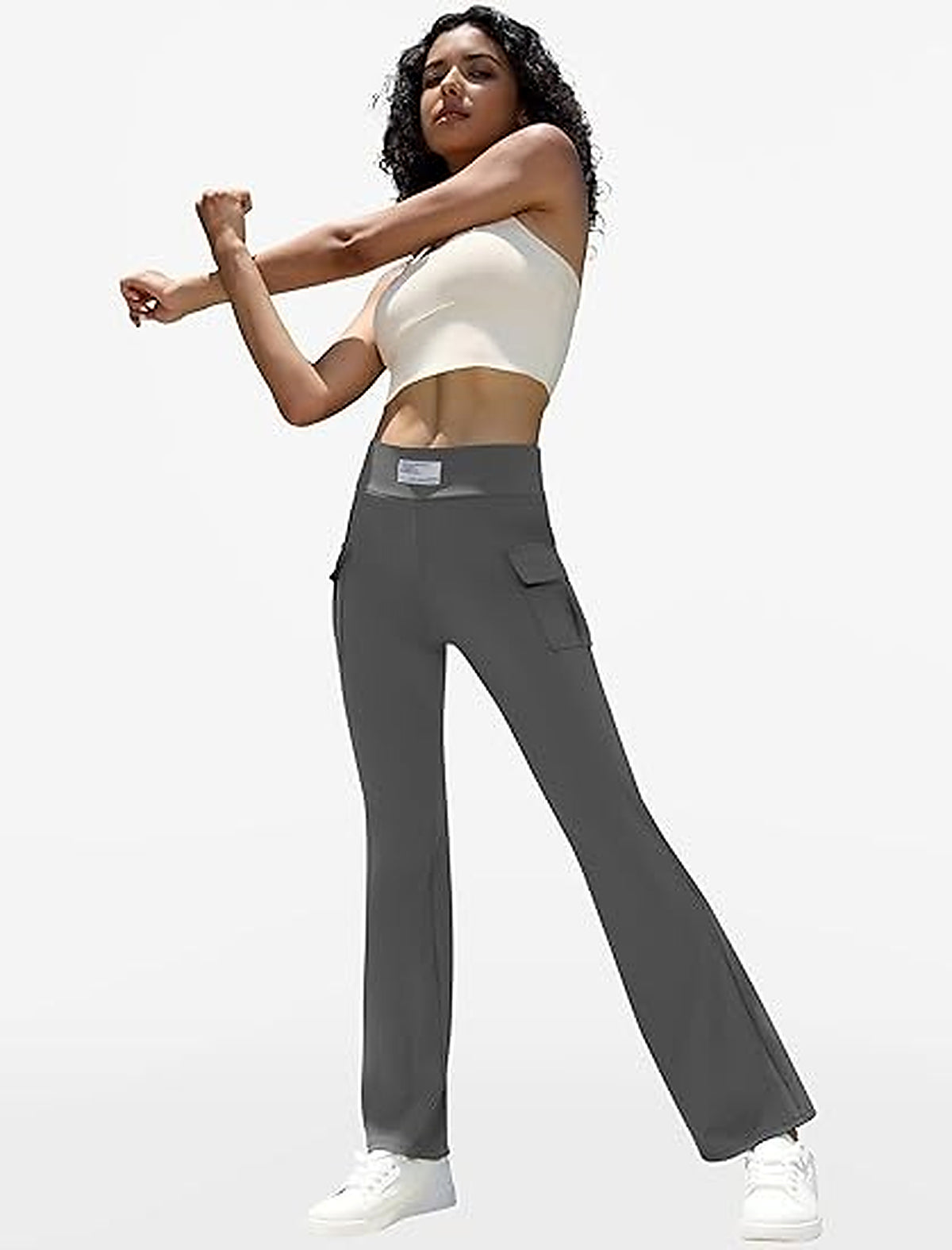 Women’s High-Waisted Bootcut Yoga Pants with Pockets