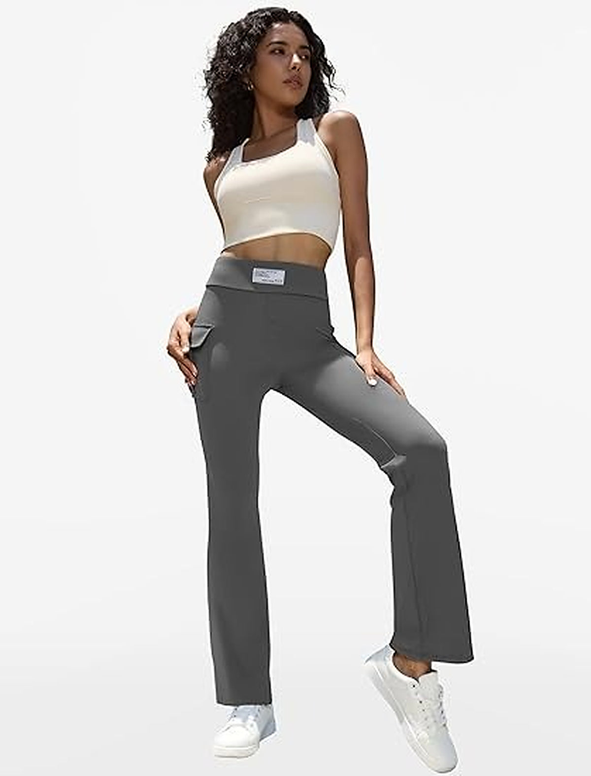 Women’s High-Waisted Bootcut Yoga Pants with Pockets