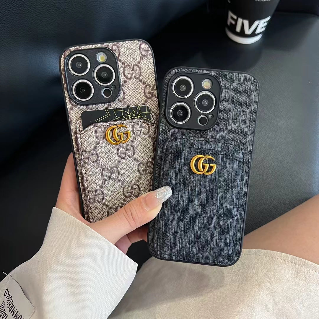 Luxury Gucci Card Holder Case iPhone 18 Series