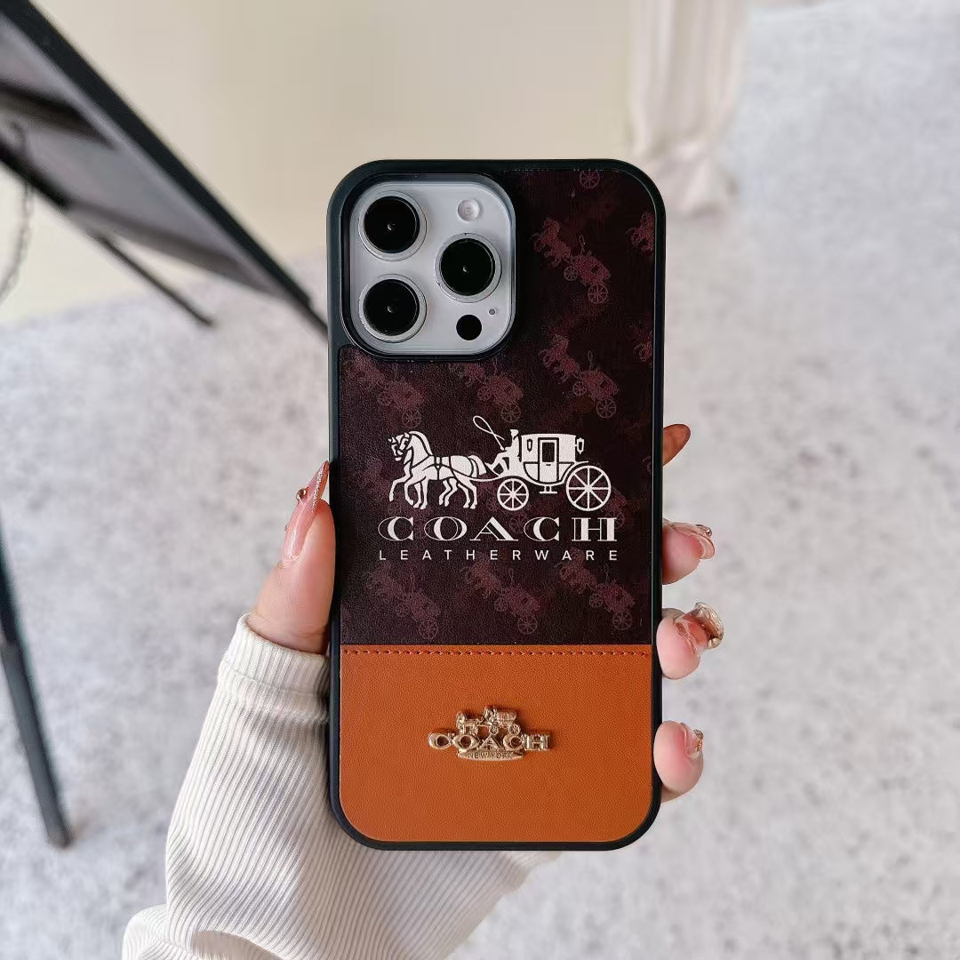iPhone Coach Style Case for iPhone 12 13 14 15 16 17 18 Pro Max Plus