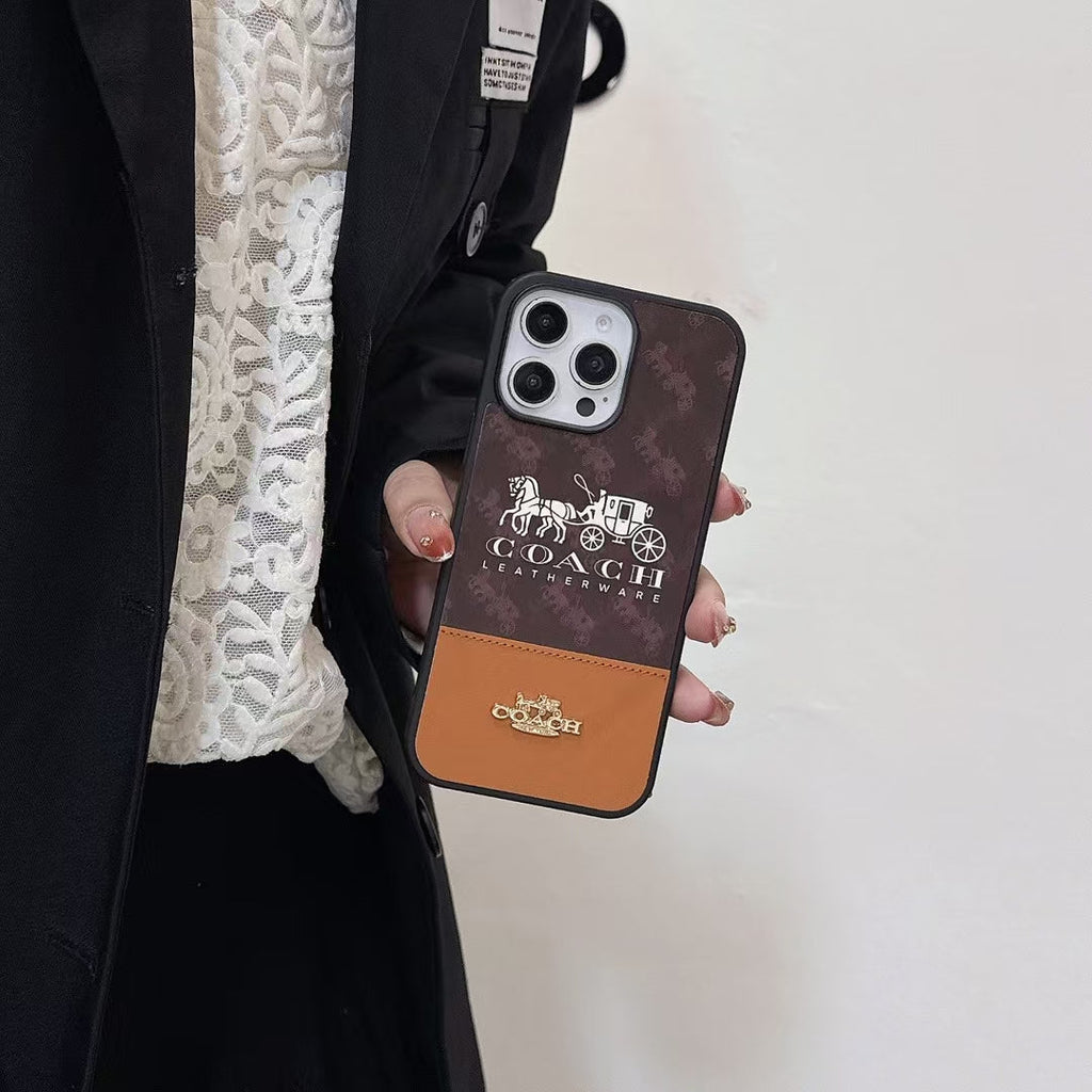 iPhone Coach Style Case for iPhone 12 13 14 15 16 17 18 Pro Max Plus
