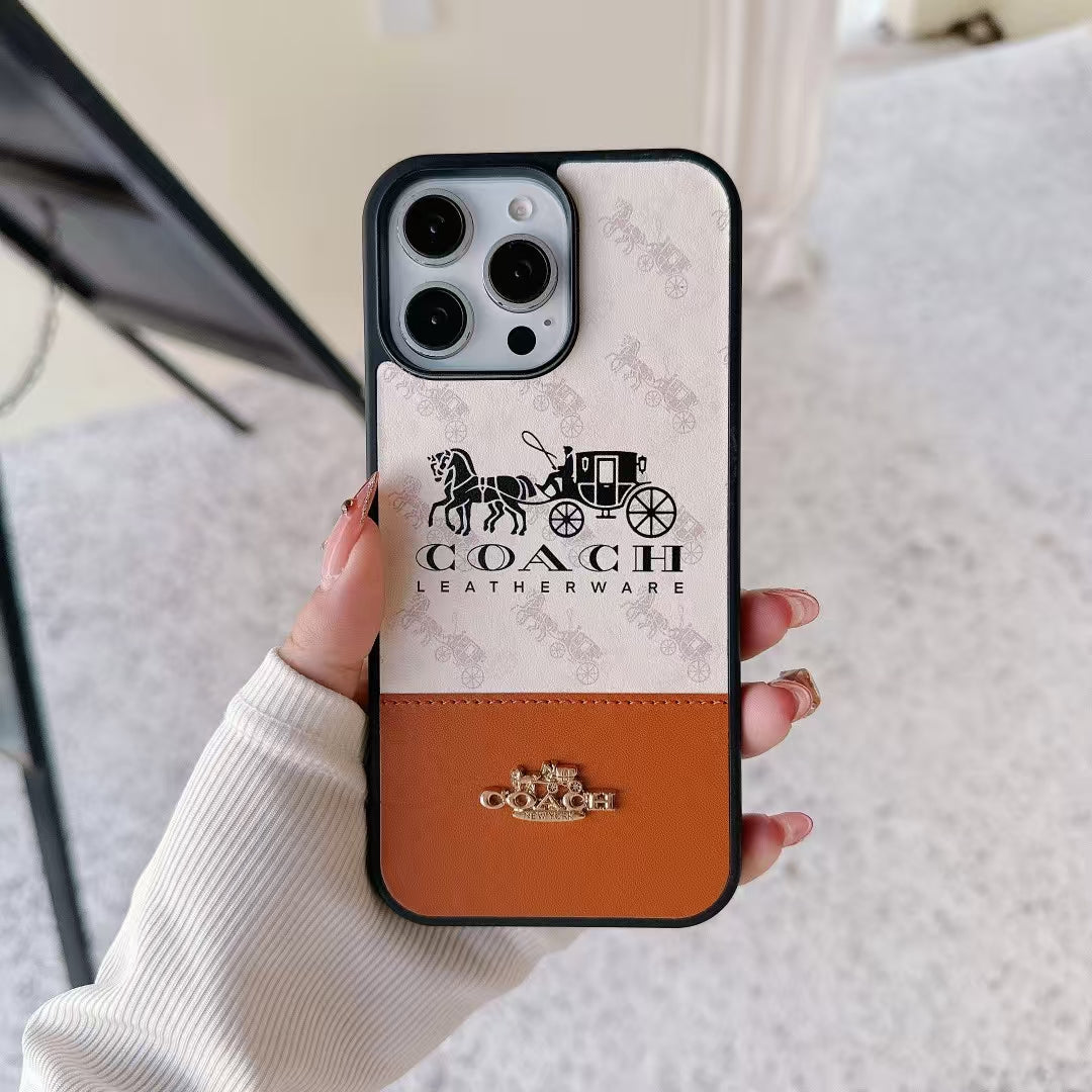 iPhone Coach Style Case for iPhone 12 13 14 15 16 17 18 Pro Max Plus