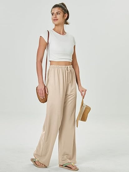 Women’s High-Waisted Flowy Palazzo Pants