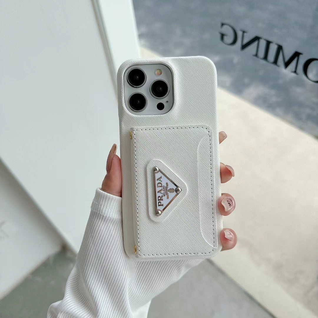 Prada iPhone Case 16 Pro Max Plus 18 17 16 15 14 13 12 11